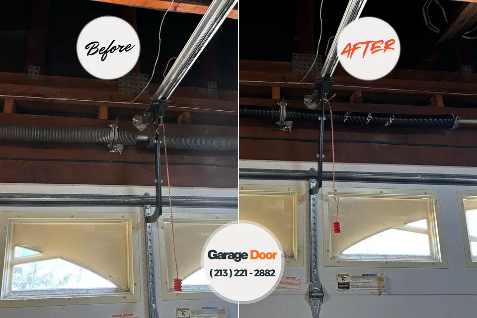 Before and after: garage door repair Good Hope, AL